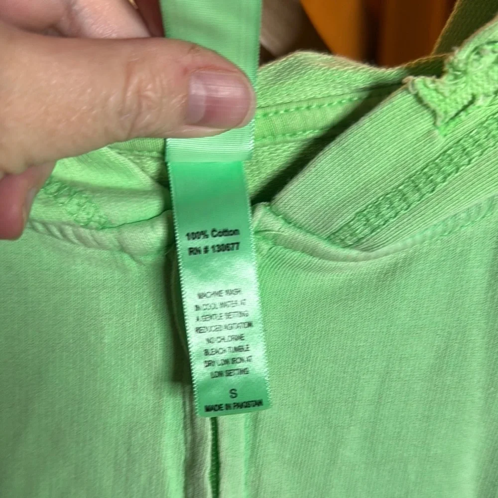 Ragwear Savannah Georgia Sunbleached Green  Orange Zip Up Hoodie Size Small